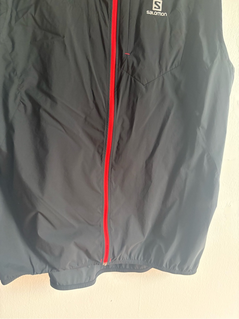 Salomon Sz XXL Fast Wind Clima Wind Cycling Black Sleeveless Full Zip Vest - Picture 5 of 9